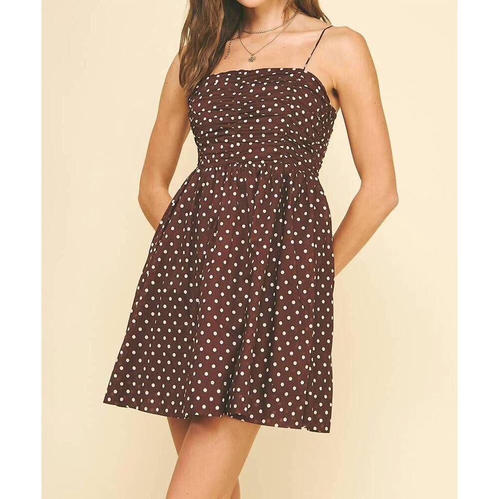 NEW PINCH connect the dots dress in brown